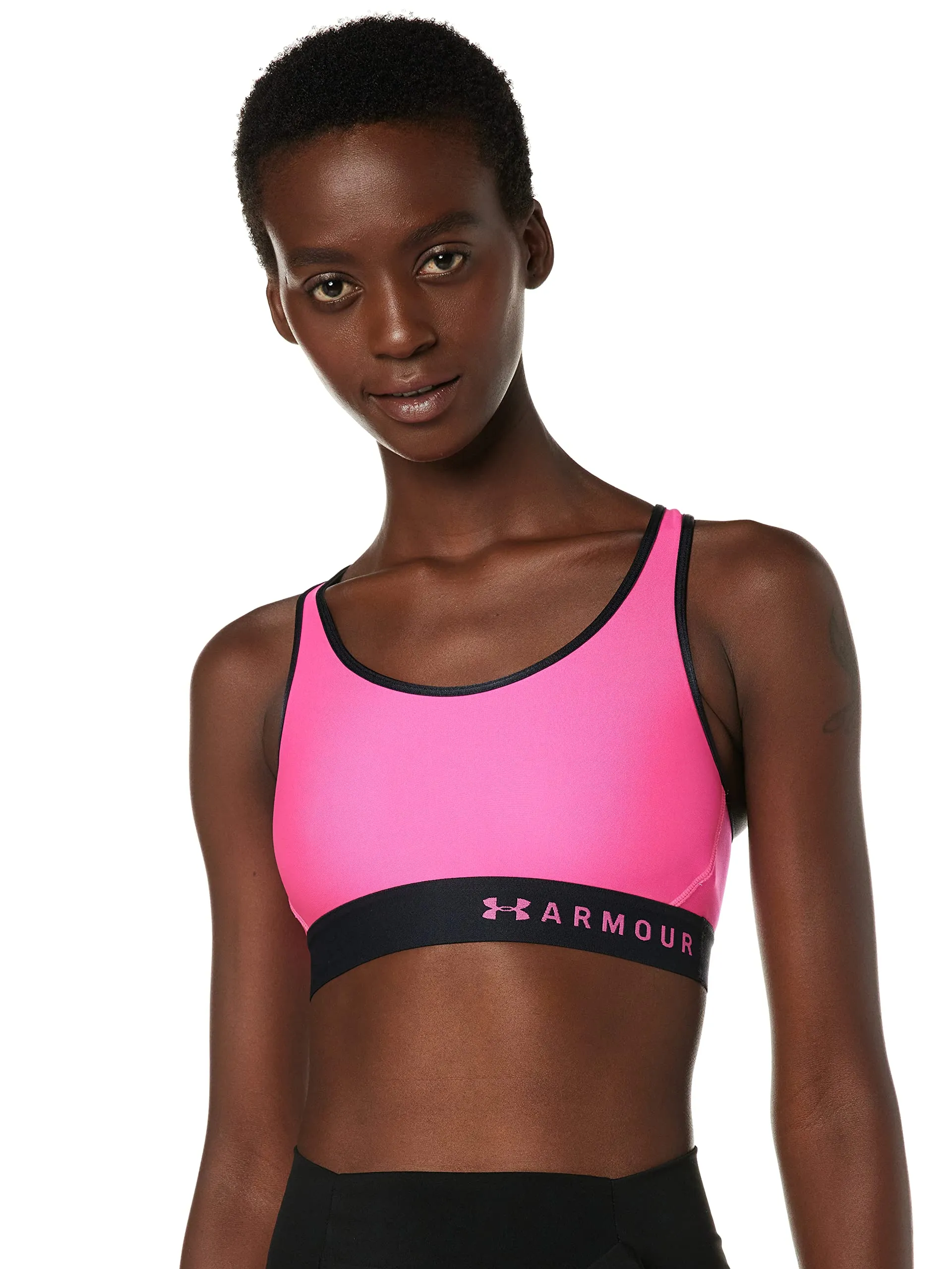 Under Armour Reggiseno Sportivo Donna Mid Keyhole 1307196, Rosa, XS - immagine 1