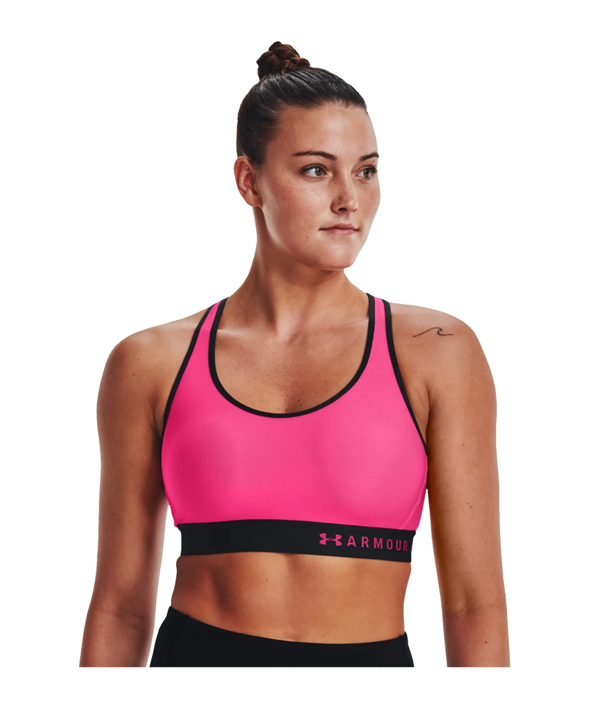 Under Armour Reggiseno Sportivo Donna Mid Keyhole 1307196, Rosa, XS - immagine 2