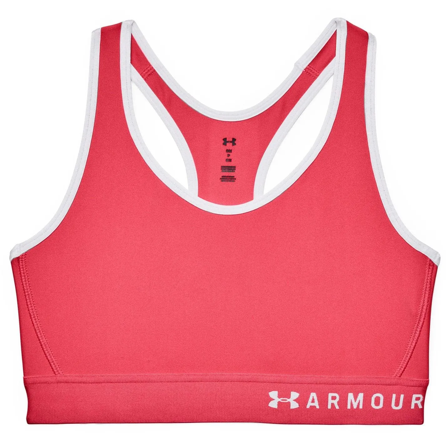 Under Armour Reggiseno Sportivo da Donna Mid Keyhole, Brillante (819)/Bianco, L - immagine 5