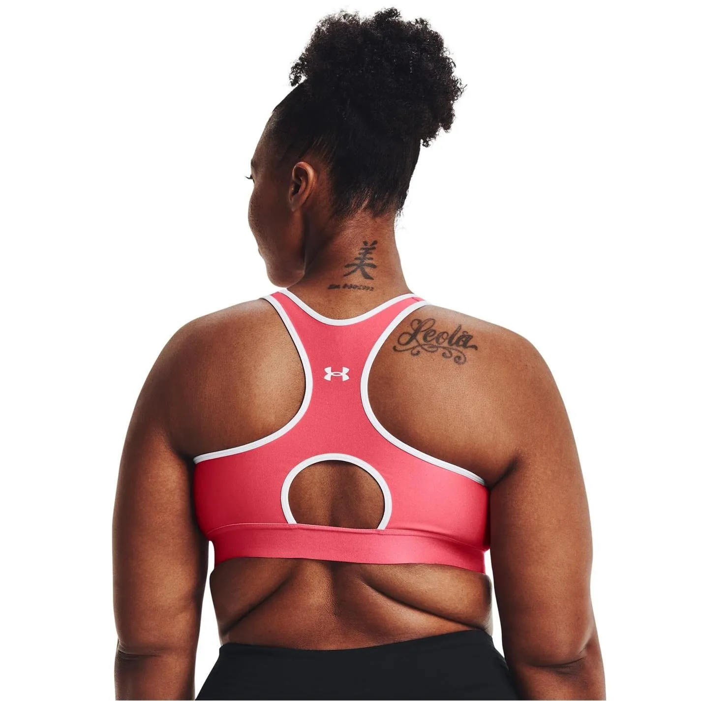 Under Armour Reggiseno Sportivo da Donna Mid Keyhole, Brillante (819)/Bianco, L - immagine 6