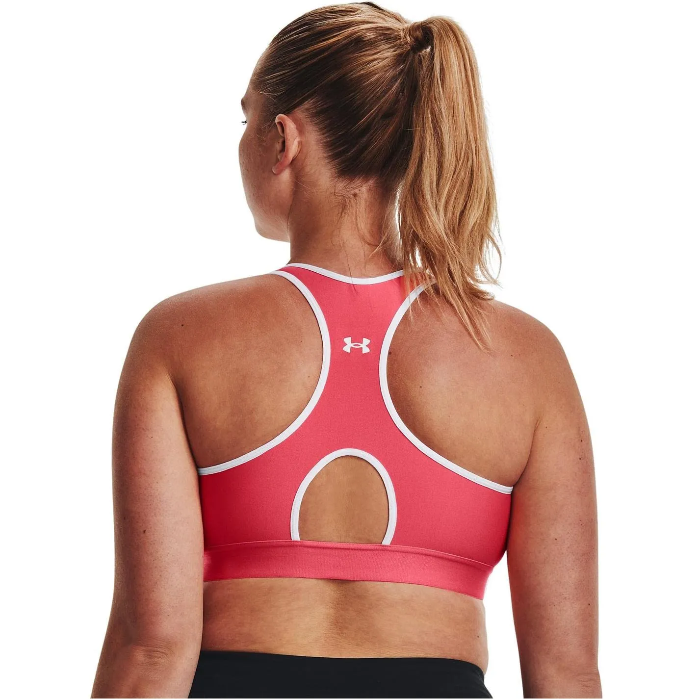 Under Armour Reggiseno Sportivo da Donna Mid Keyhole, Brillante (819)/Bianco, L - immagine 8