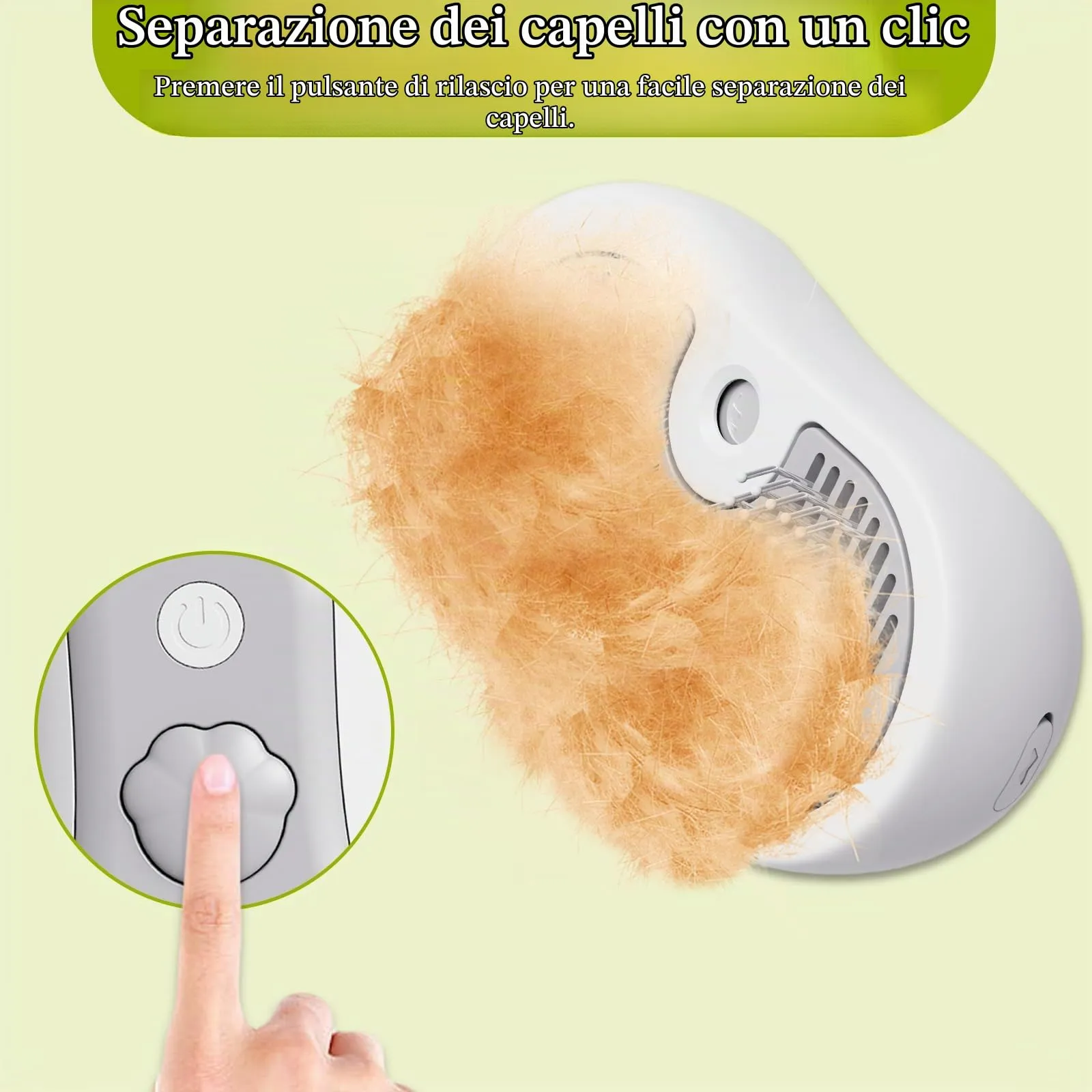 LEOLAMVAED Spazzola a Vapore Ricaricabile 3-in-1 per Gatti e Cani con Pulsante di Pulizia - immagine 5