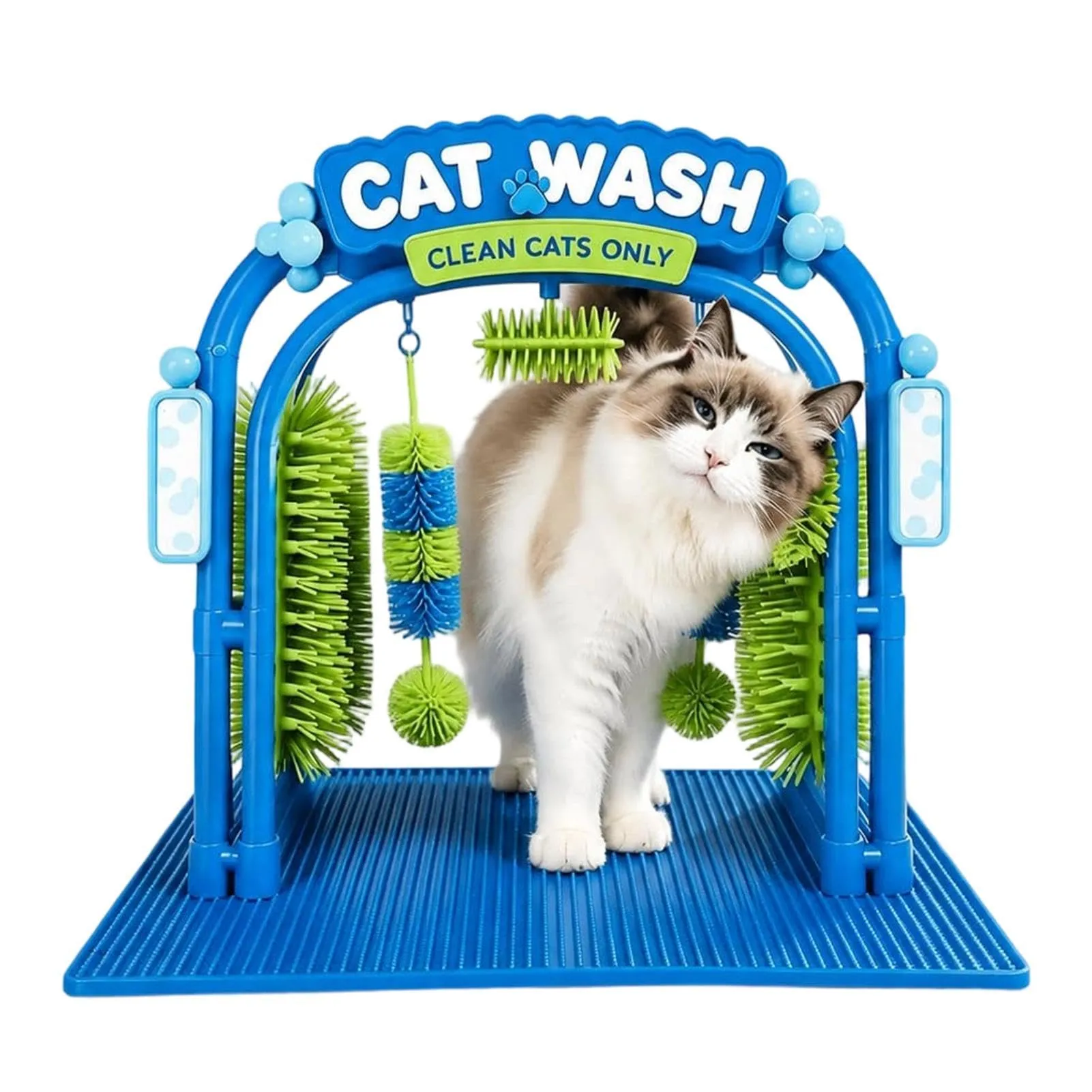 Feixyn Spazzole Per Gatti Da Interno Cat Wash Grooming Station - immagine 1