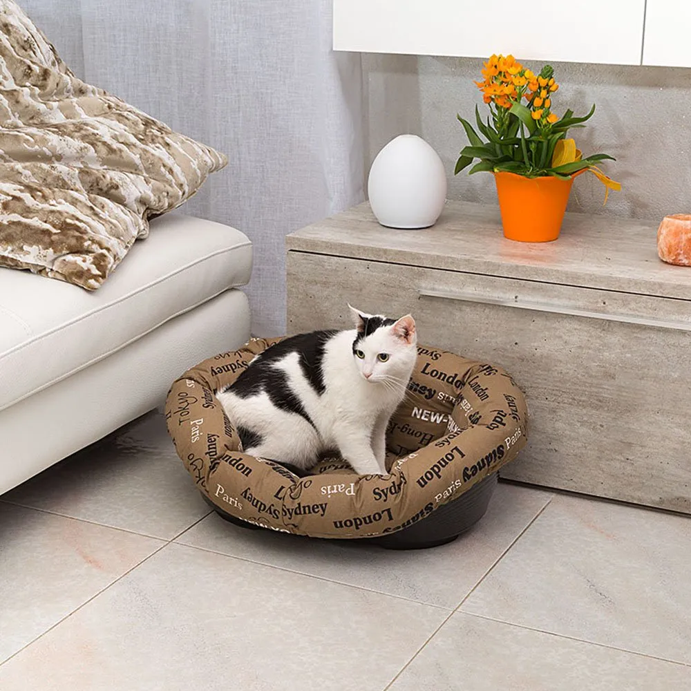 Ferplast Imbottitura di Ricambio per Cuccia Cani e Gatti, Lavabile, 64 x 48 x 25 cm, XS Marrone - immagine 7