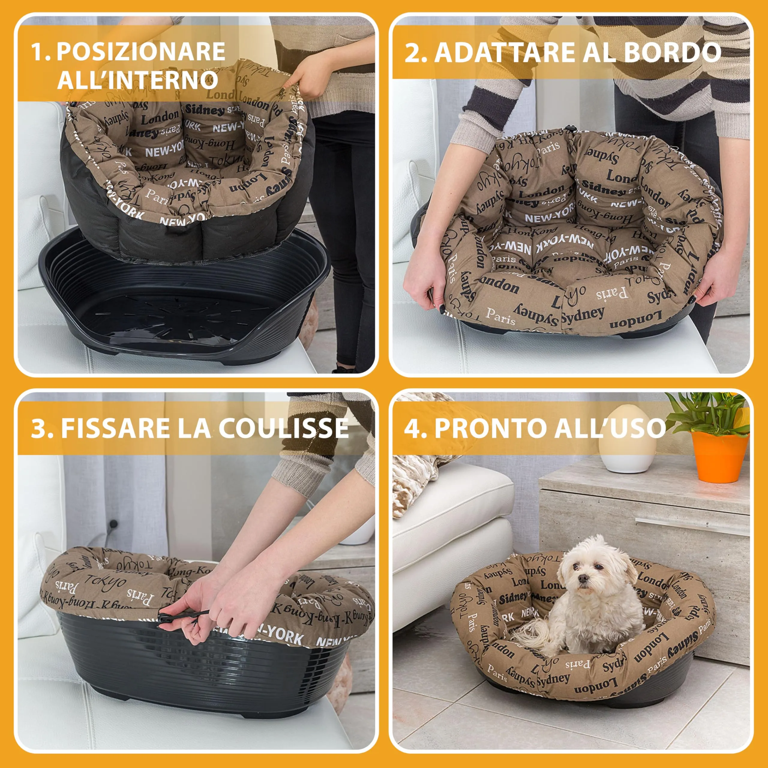 Ferplast Imbottitura di Ricambio per Cuccia Cani e Gatti, Grigio, S (73 x 55 x 27 cm) - immagine 5