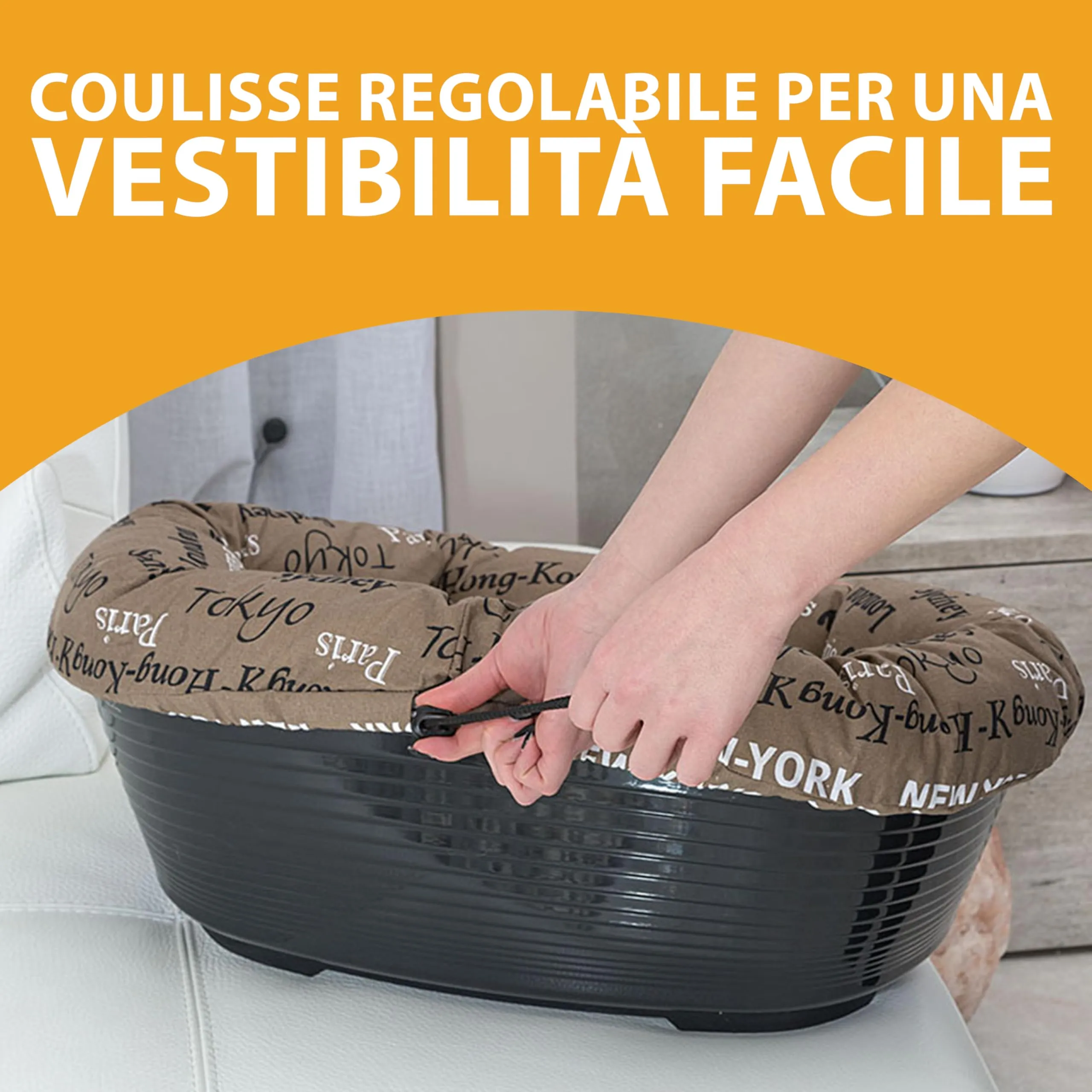 Ferplast Imbottitura di Ricambio per Cuccia Cani e Gatti, 73 x 55 x 27 cm, S Marrone - immagine 6