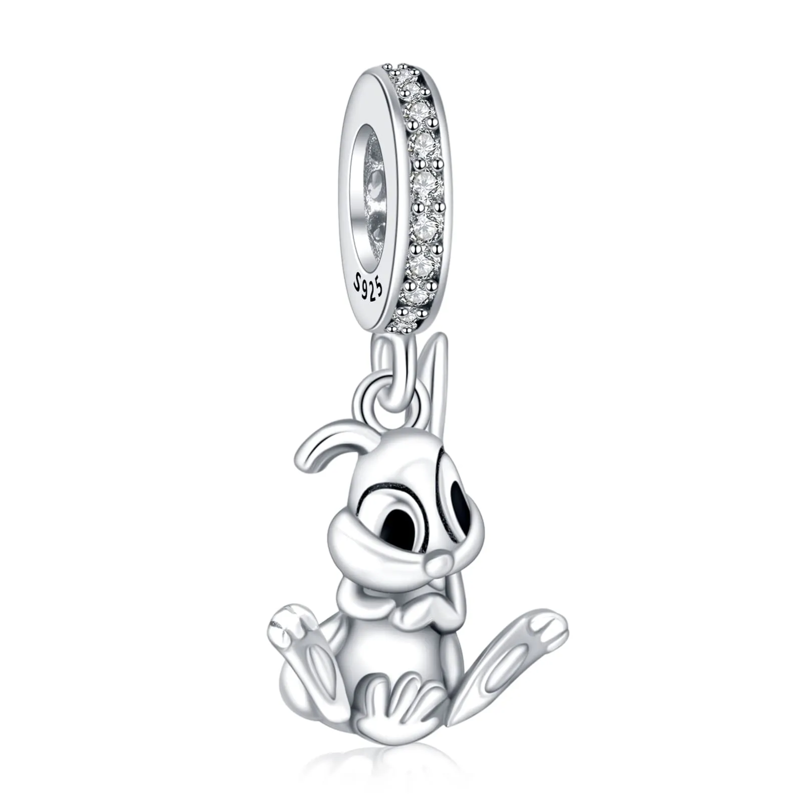 Rimgoris Rabbit Charm in 925 Sterling Silver for Pandora Bracelets and Necklaces - immagine 1