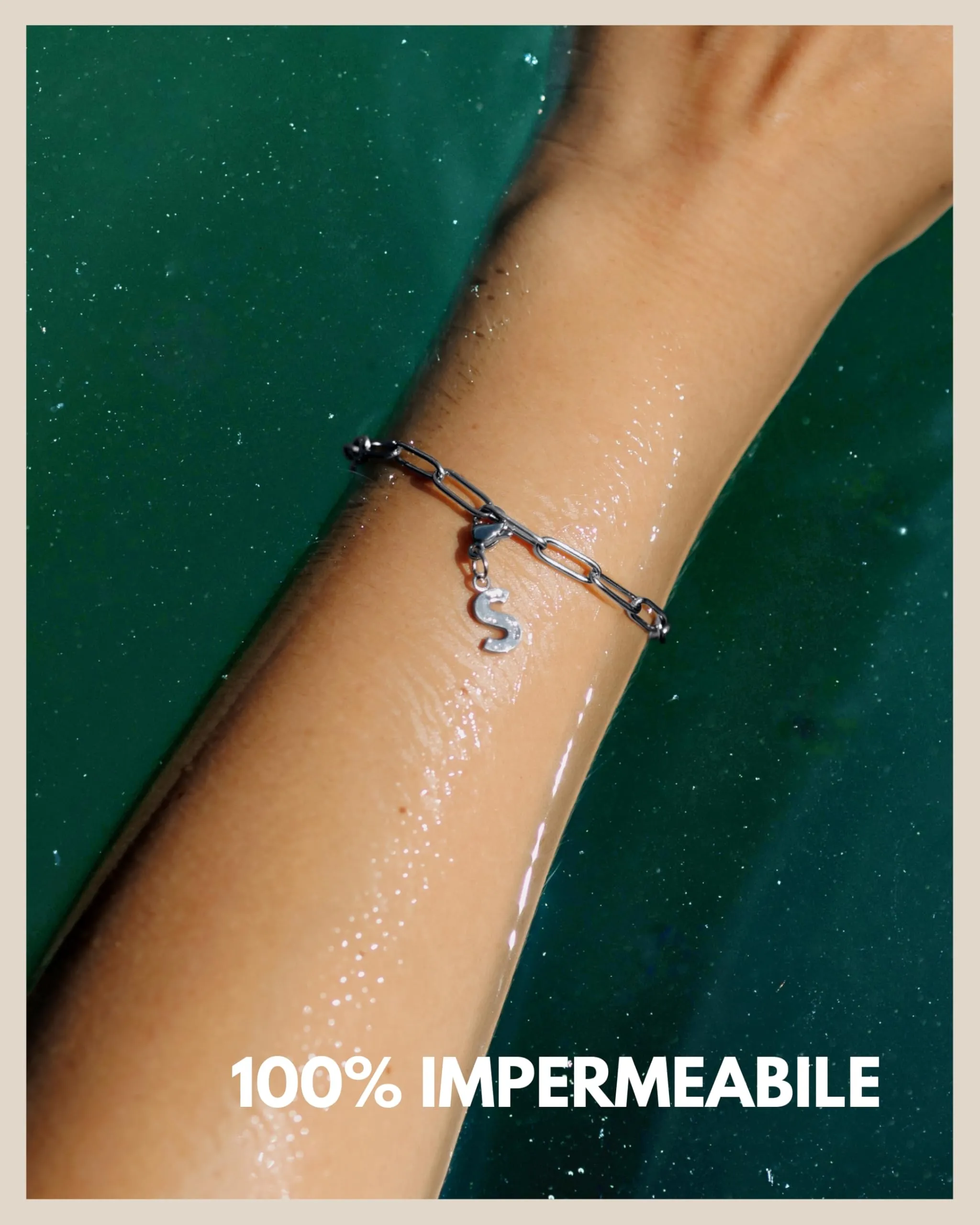GD GOOD.designs Ciondolo Charm Lettera O in Acciaio Inossidabile Argentato con Moschettone - immagine 6