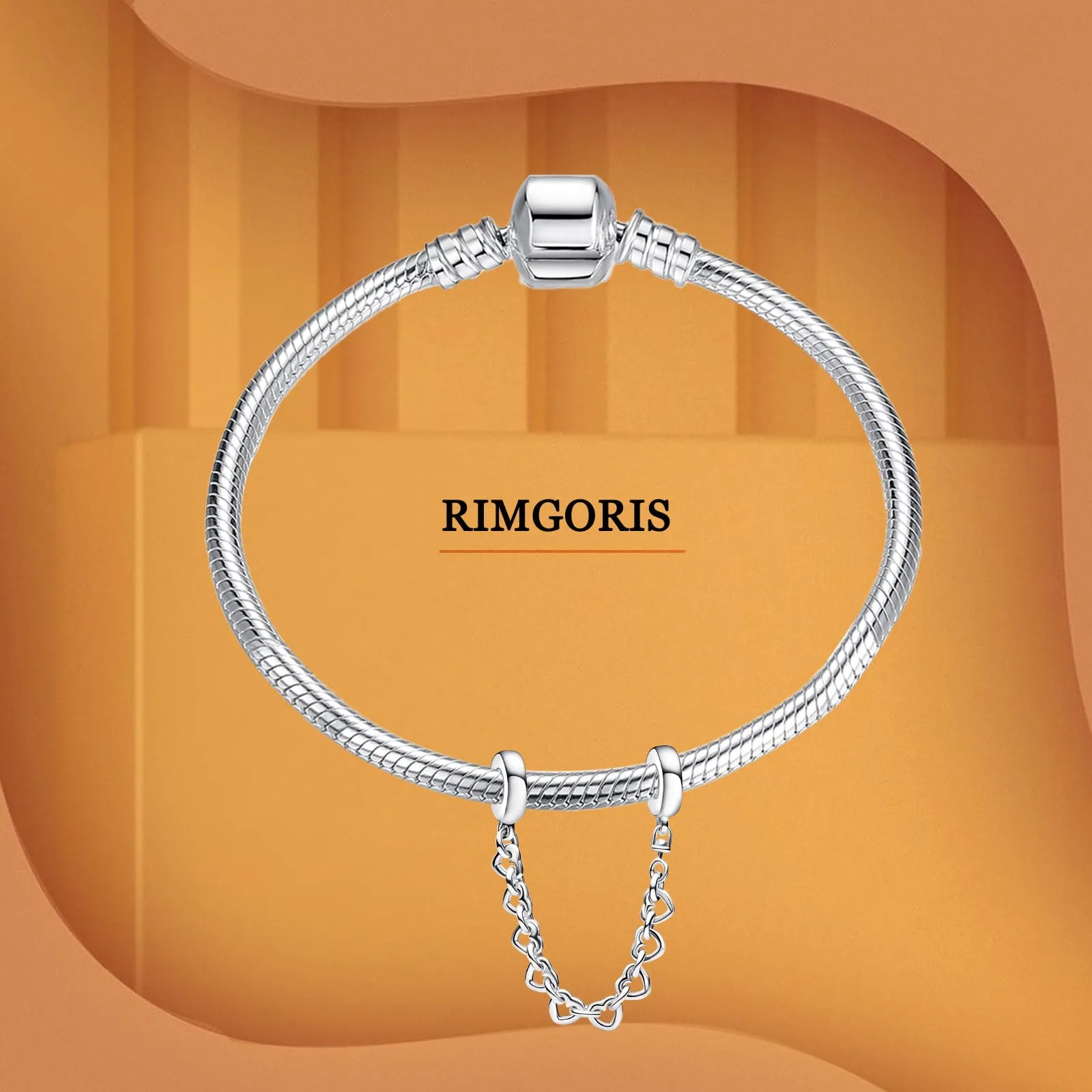 Rimgoris Argento 925 Heart Dangle Charm per Bracciali e Collane - immagine 2