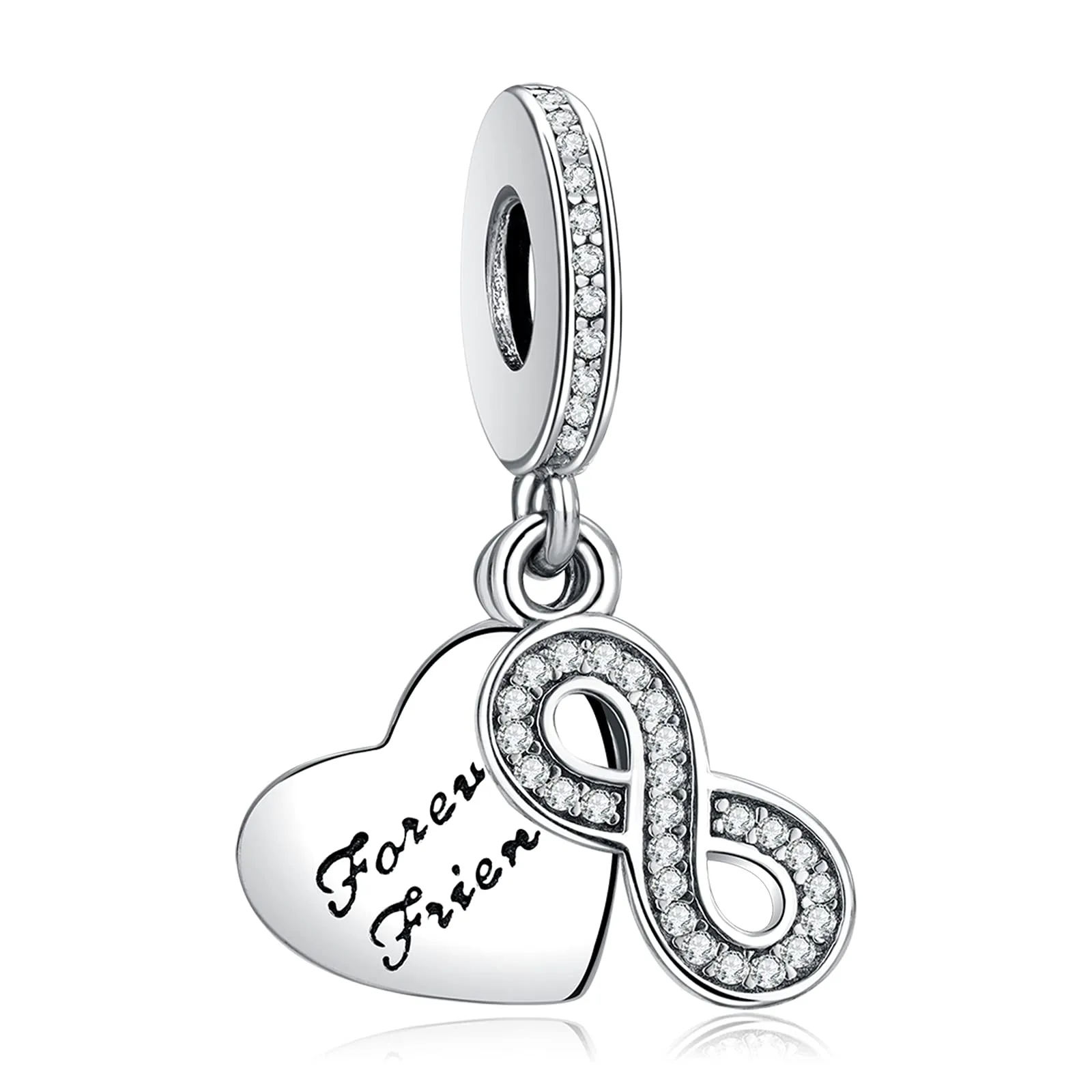 Rimgoris Argento 925 Charm per Donna Bracciali e Collana Forever Friendship - immagine 1