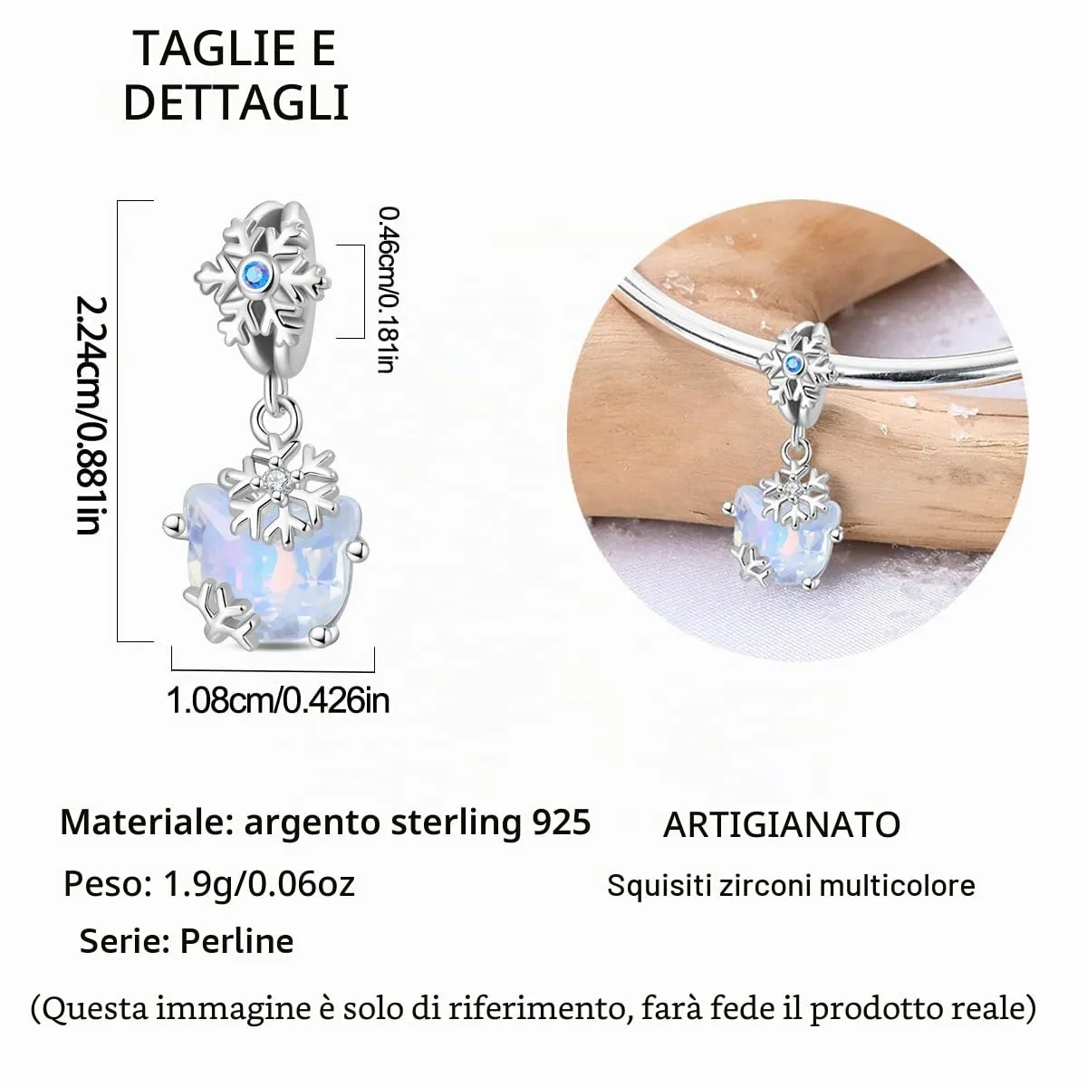 HUIPOJUE Ciondoli in Argento Sterling 925 per Bracciali e Collane Pandora - immagine 2
