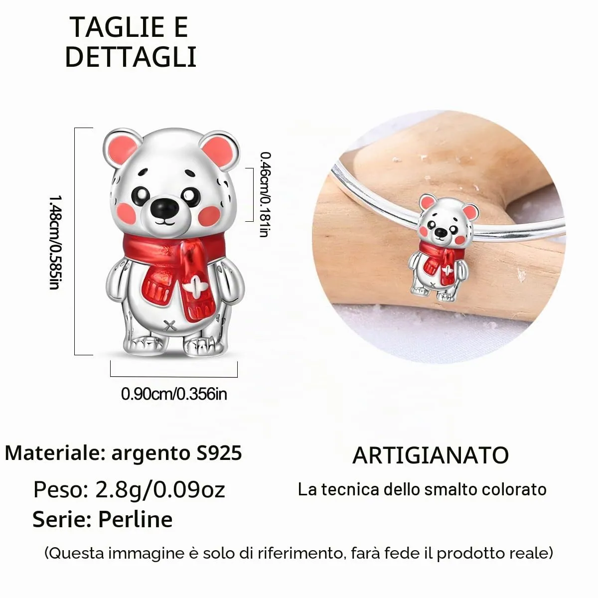 HUIPOJUE Ciondoli in Argento Sterling 925 per Bracciali e Collane Pandora - immagine 2