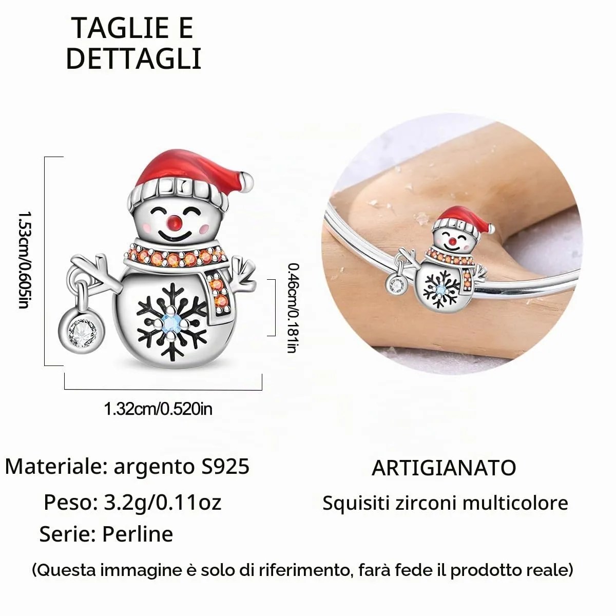 HUIPOJUE Ciondoli in Argento Sterling 925 per Bracciali e Collane Pandora - immagine 2