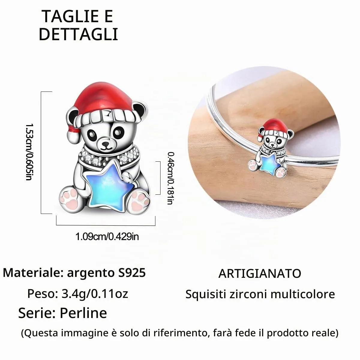HUIPOJUE Ciondoli in Argento Sterling 925 per Bracciali e Collane Pandora - immagine 2