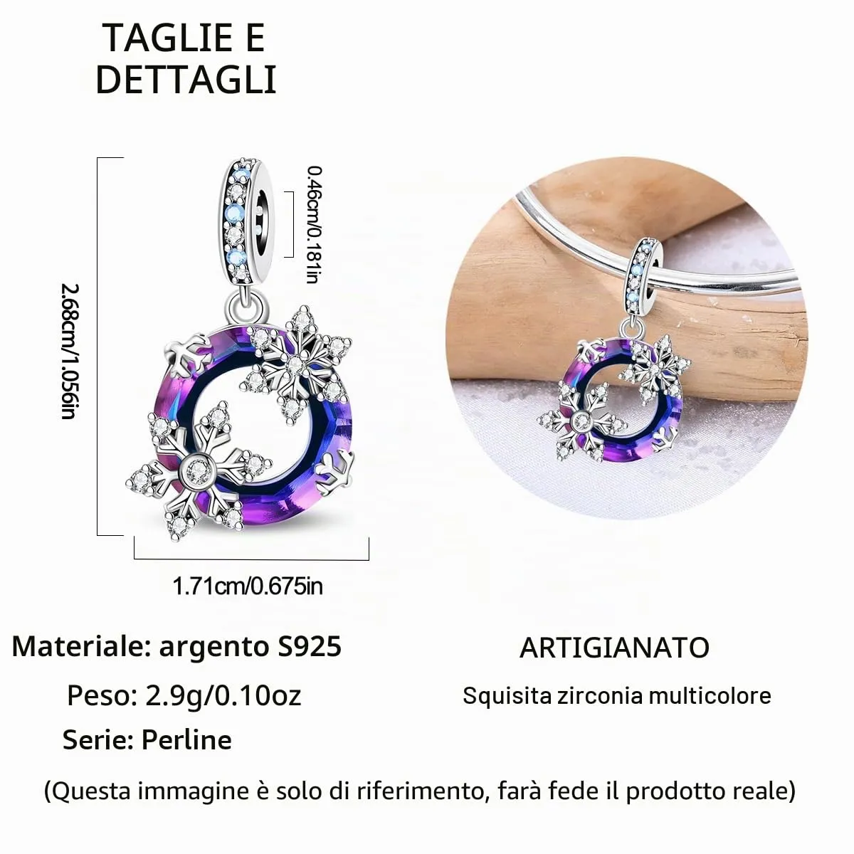 HUIPOJUE Ciondoli in Argento Sterling 925 per Bracciali e Collane Pandora - immagine 2