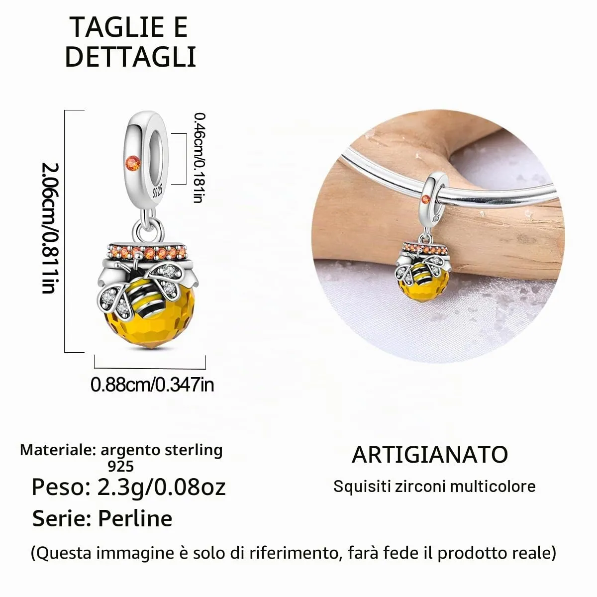 HUIPOJUE Ciondoli in Argento Sterling 925 per Bracciali e Collane Pandora - immagine 2