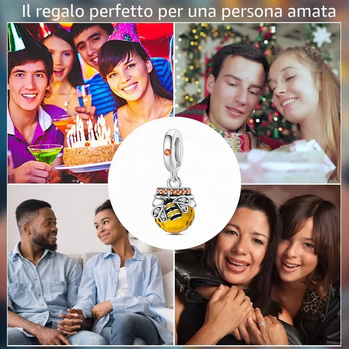 HUIPOJUE Ciondoli in Argento Sterling 925 per Bracciali e Collane Pandora - immagine 6
