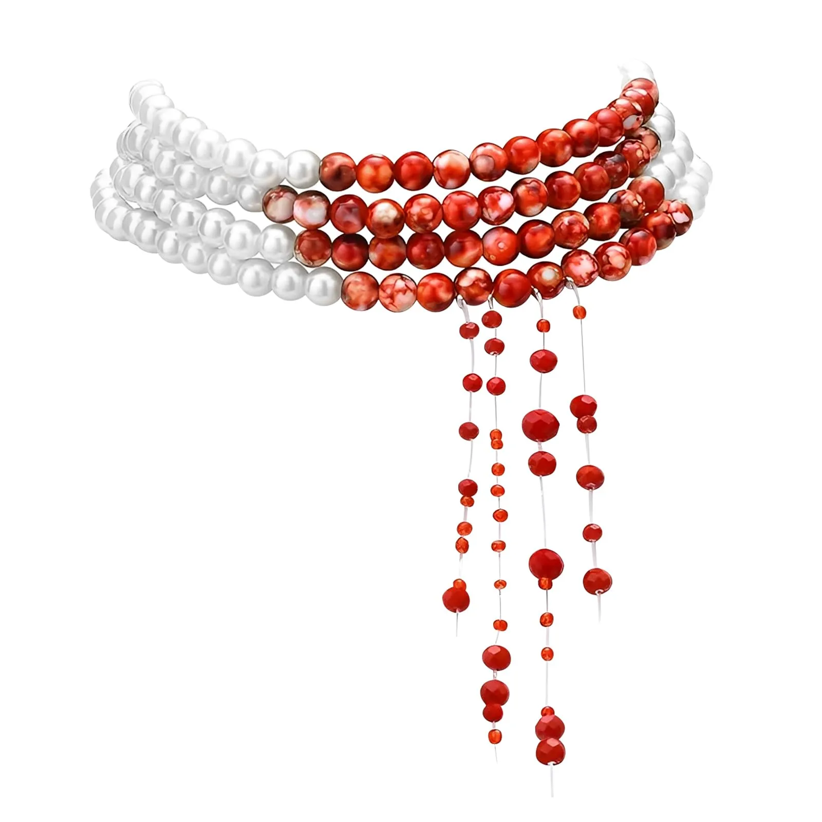 WEINIBAO Collana Perle Sangue per Halloween e Carnevale - immagine 1