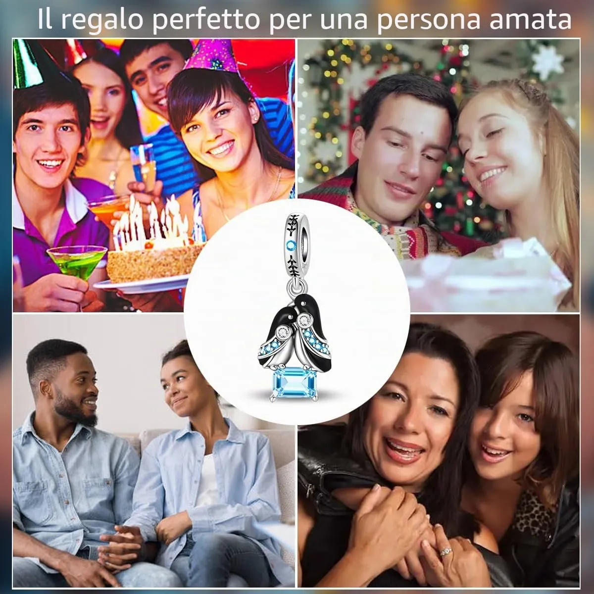 HUIPOJUE Ciondoli in Argento Sterling 925 per Bracciali e Collane Pandora - immagine 6