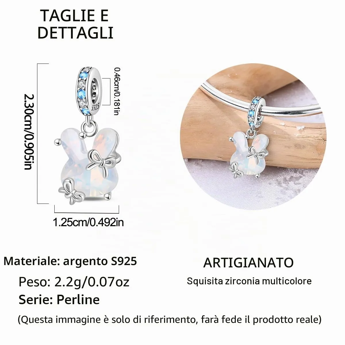 HUIPOJUE Ciondoli in Argento Sterling 925 per Bracciali e Collane Pandora - immagine 2