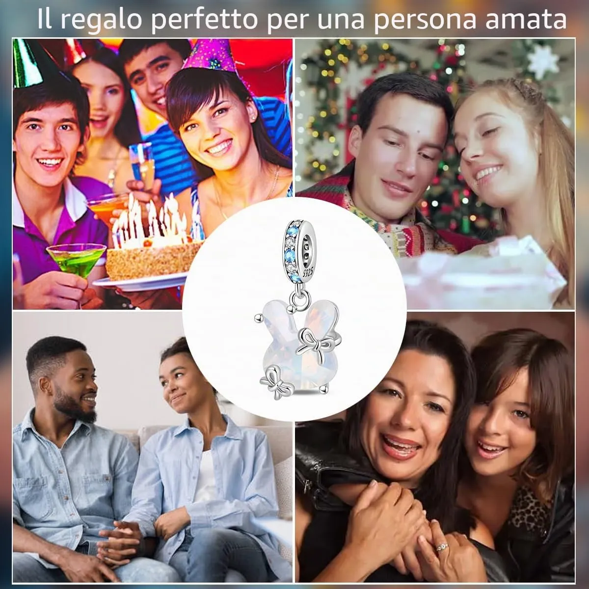 HUIPOJUE Ciondoli in Argento Sterling 925 per Bracciali e Collane Pandora - immagine 6