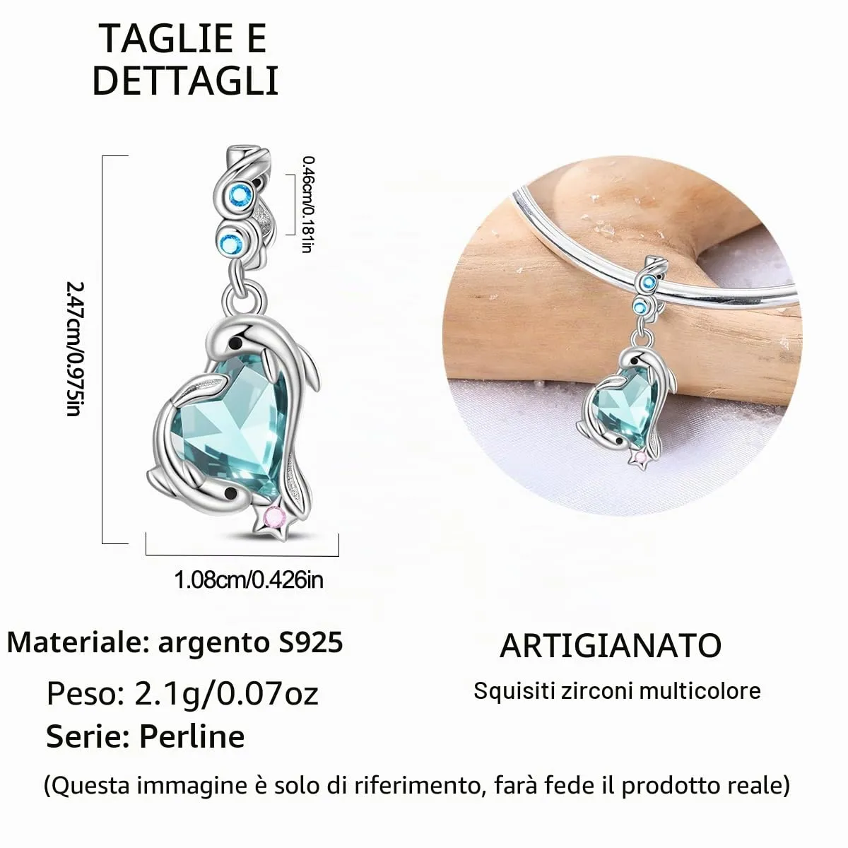 HUIPOJUE Ciondoli in Argento Sterling 925 per Bracciali e Collane Pandora - immagine 2