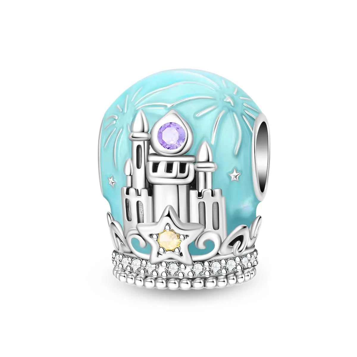 HUIPOJUE Ciondolo in Argento Sterling S925 con Effetto Luminoso per Braccialetti Pandora, 12 mm - immagine 1
