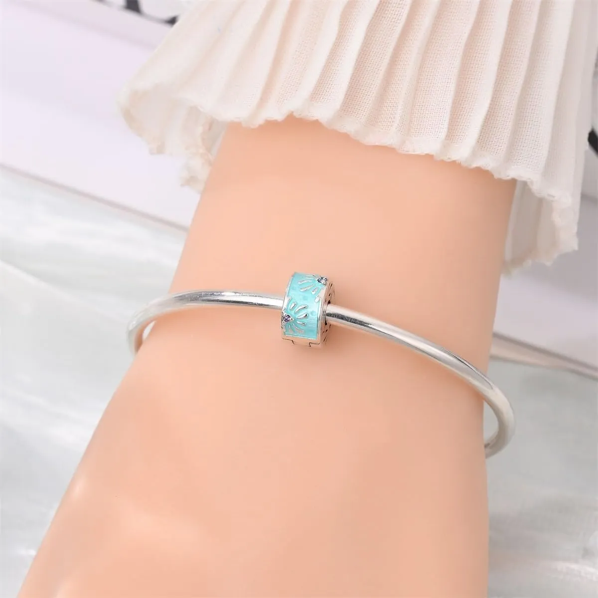 HUIPOJUE Ciondolo in Argento Sterling S925 Luminoso al Buio per Braccialetti Pandora - immagine 4