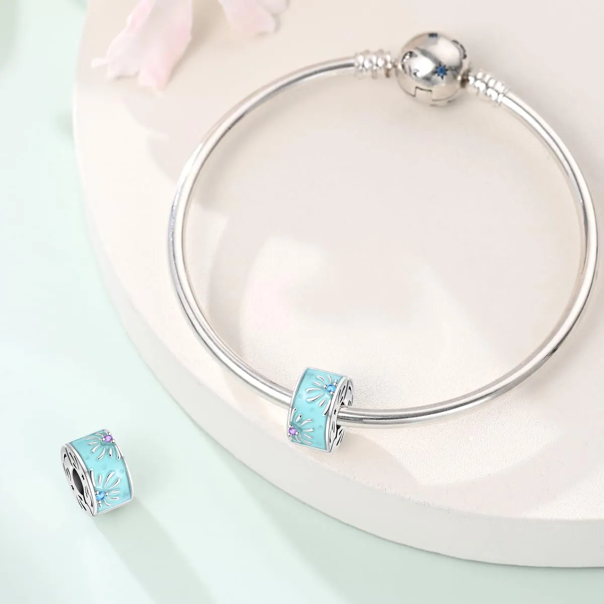 HUIPOJUE Ciondolo in Argento Sterling S925 Luminoso al Buio per Braccialetti Pandora - immagine 5