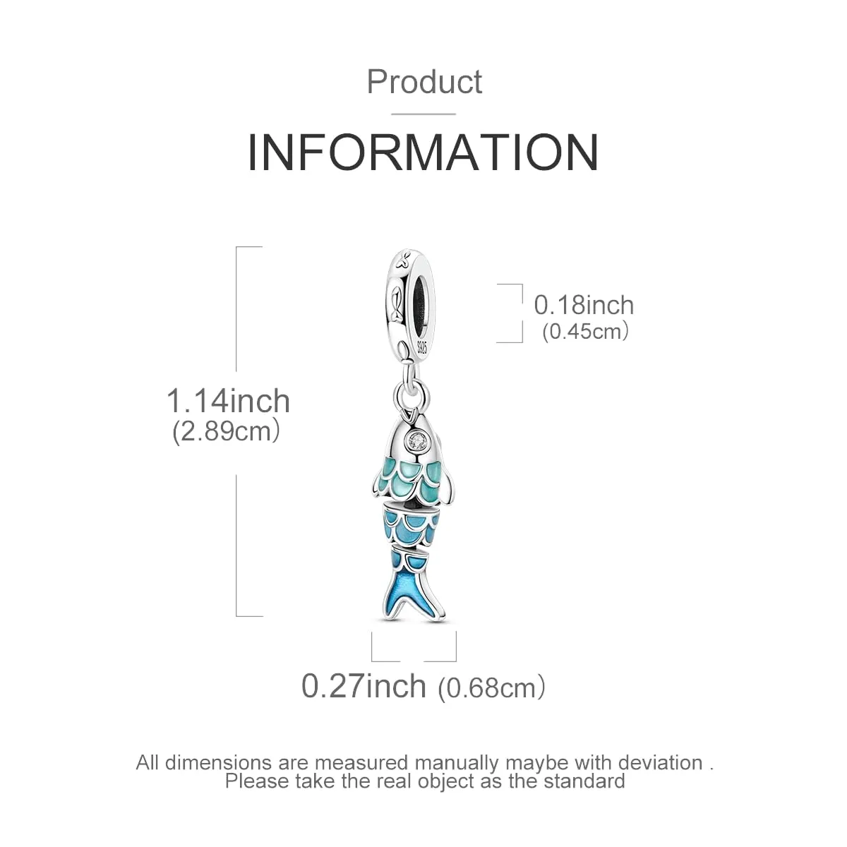 HUIPOJUE Ciondoli in Argento Sterling 925 per Bracciali e Collane Pandora - immagine 2