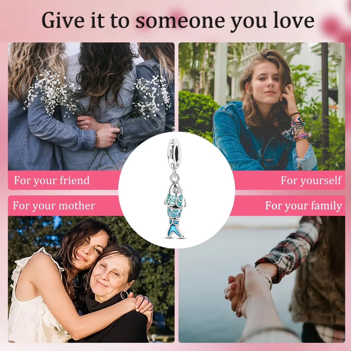 HUIPOJUE Ciondoli in Argento Sterling 925 per Bracciali e Collane Pandora - immagine 7