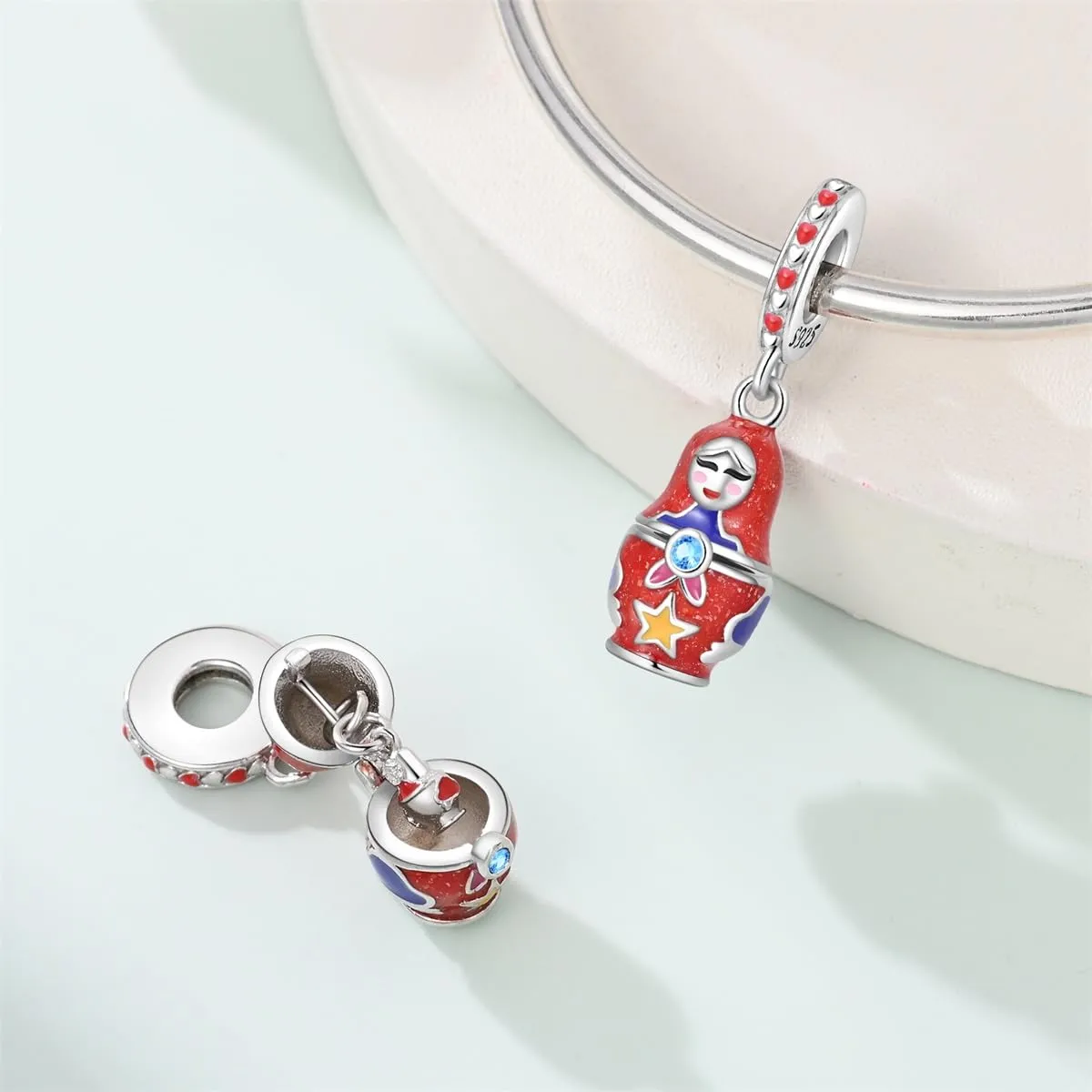 HUIPOJUE Ciondoli in Argento Sterling 925 per Bracciali e Collane Pandora - immagine 5