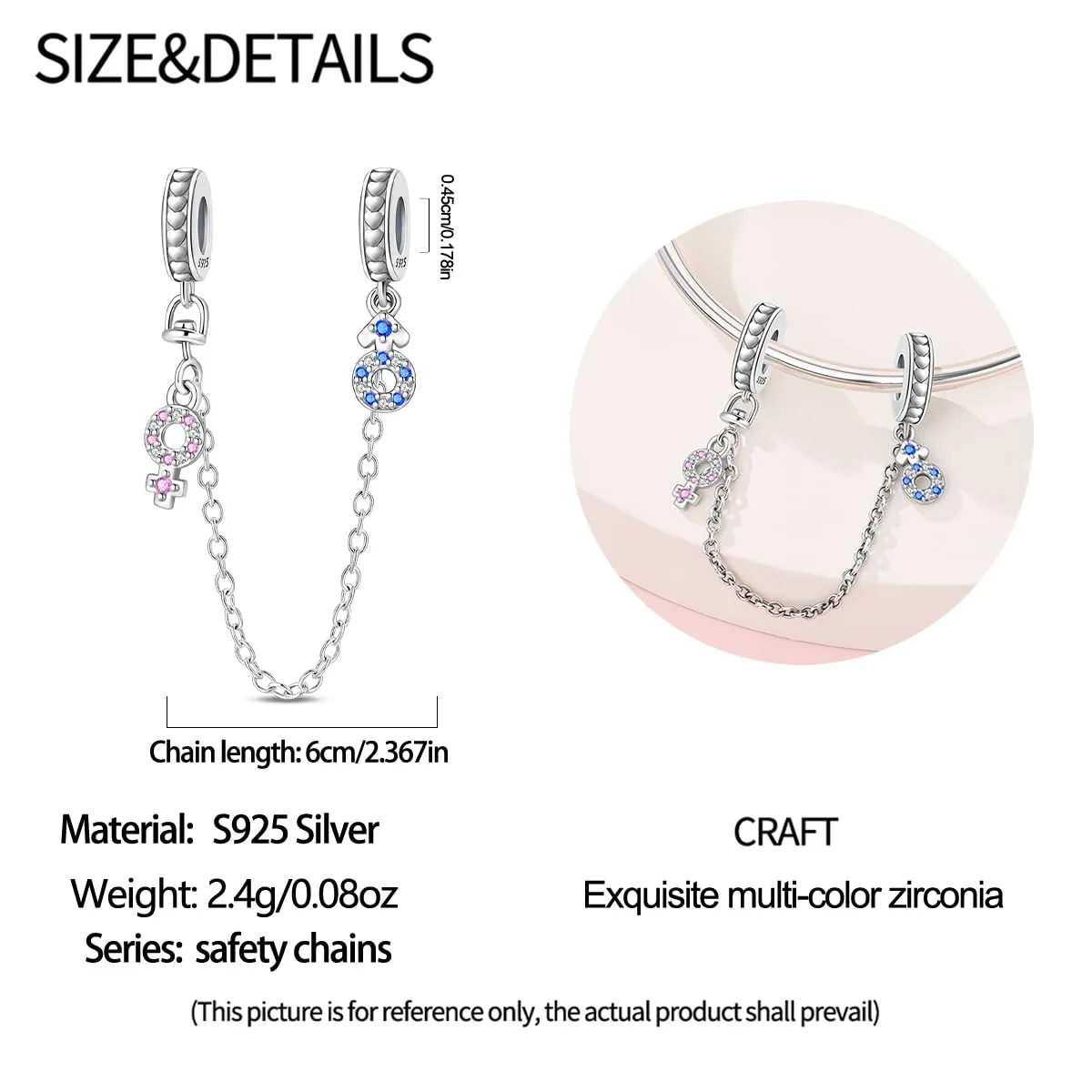 HUIPOJUE Ciondoli in Argento Sterling 925 per Bracciali e Collane Pandora - immagine 2