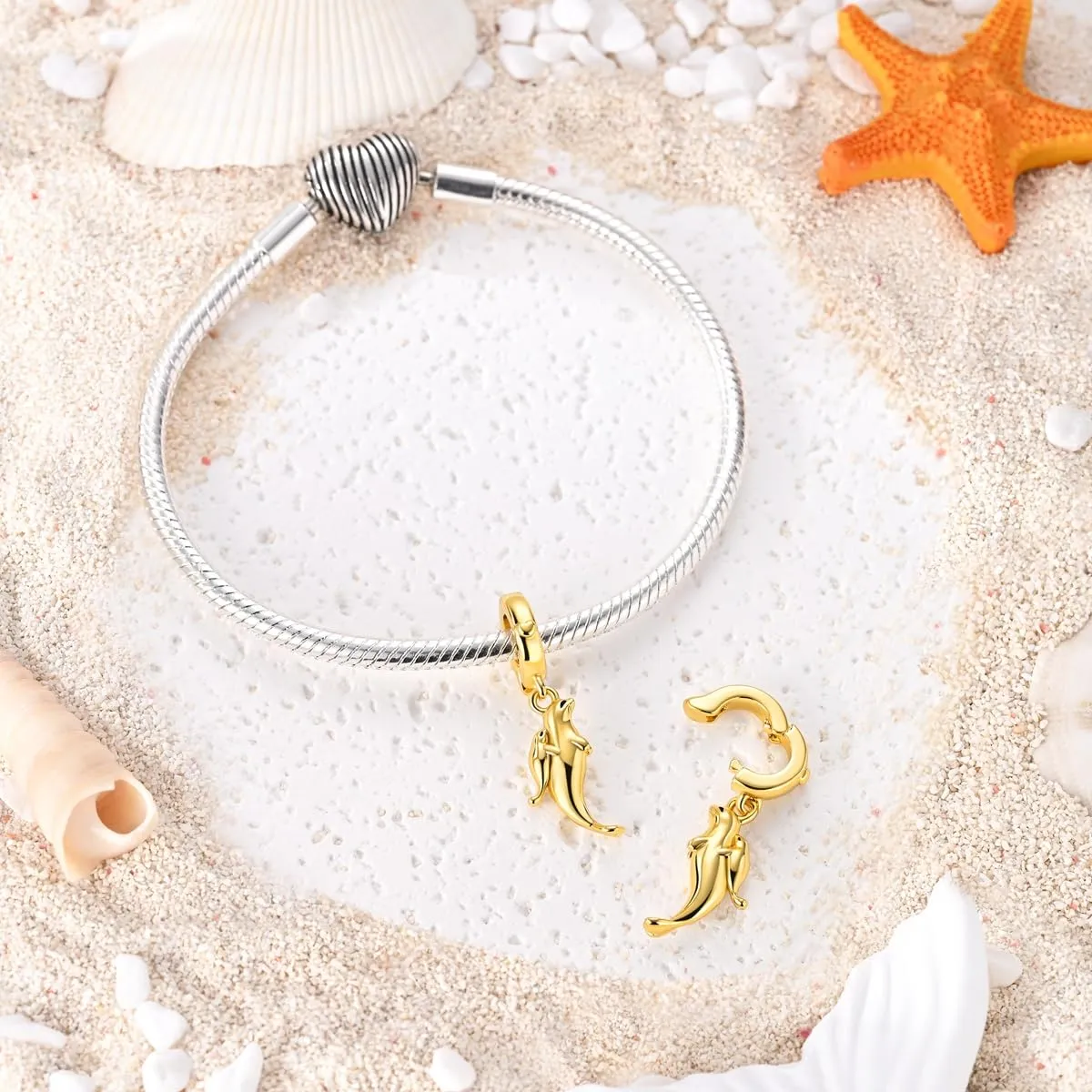 HUIPOJUE Ciondoli per braccialetti stile Pandora, 4.5mm-5mm, Argento Sterling, Zirconie Sintetiche - immagine 3
