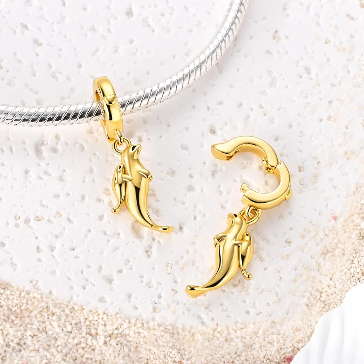 HUIPOJUE Ciondoli per braccialetti stile Pandora, 4.5mm-5mm, Argento Sterling, Zirconie Sintetiche - immagine 4