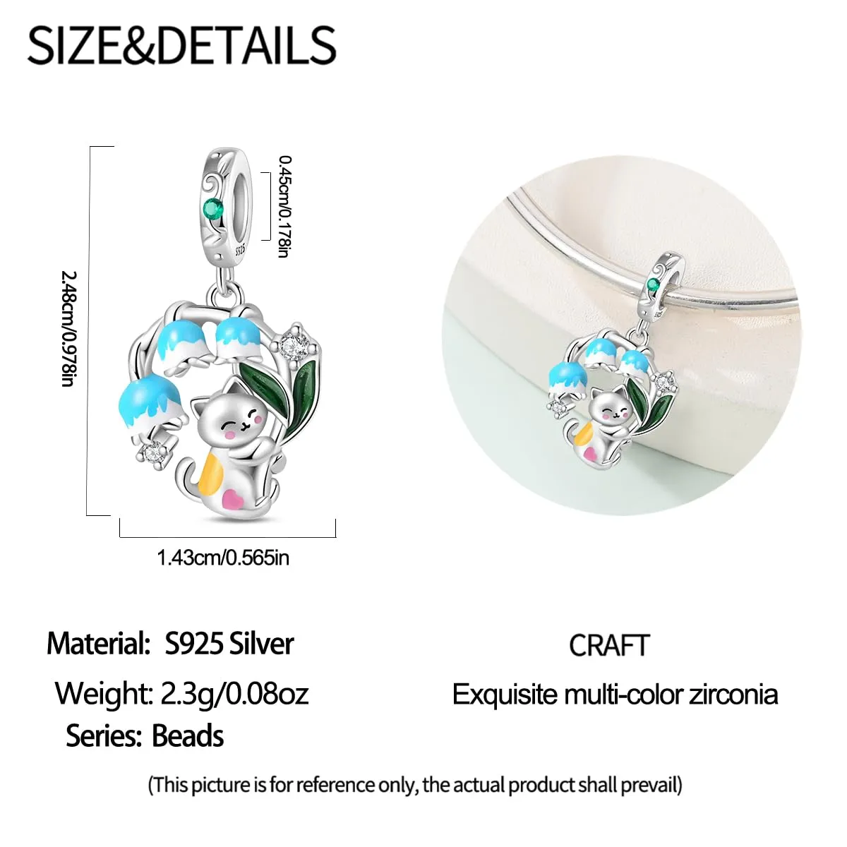 HUIPOJUE Ciondoli in Argento Sterling 925 per Bracciali e Collane Pandora - immagine 2
