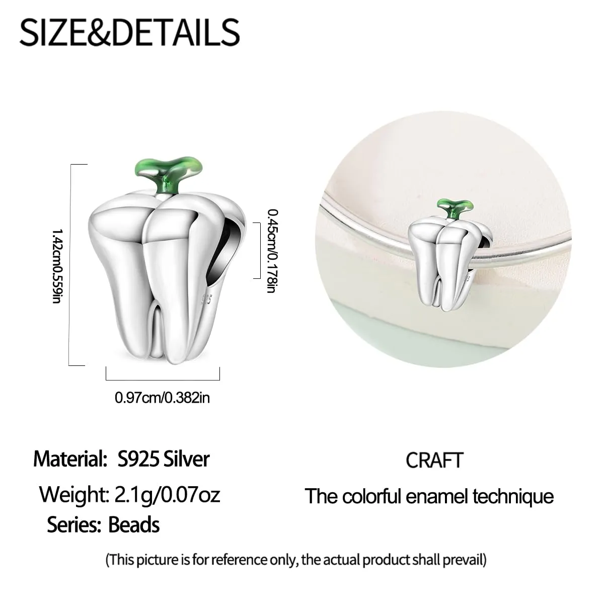 HUIPOJUE Ciondoli in Argento Sterling 925 per Bracciali e Collane Pandora - immagine 2