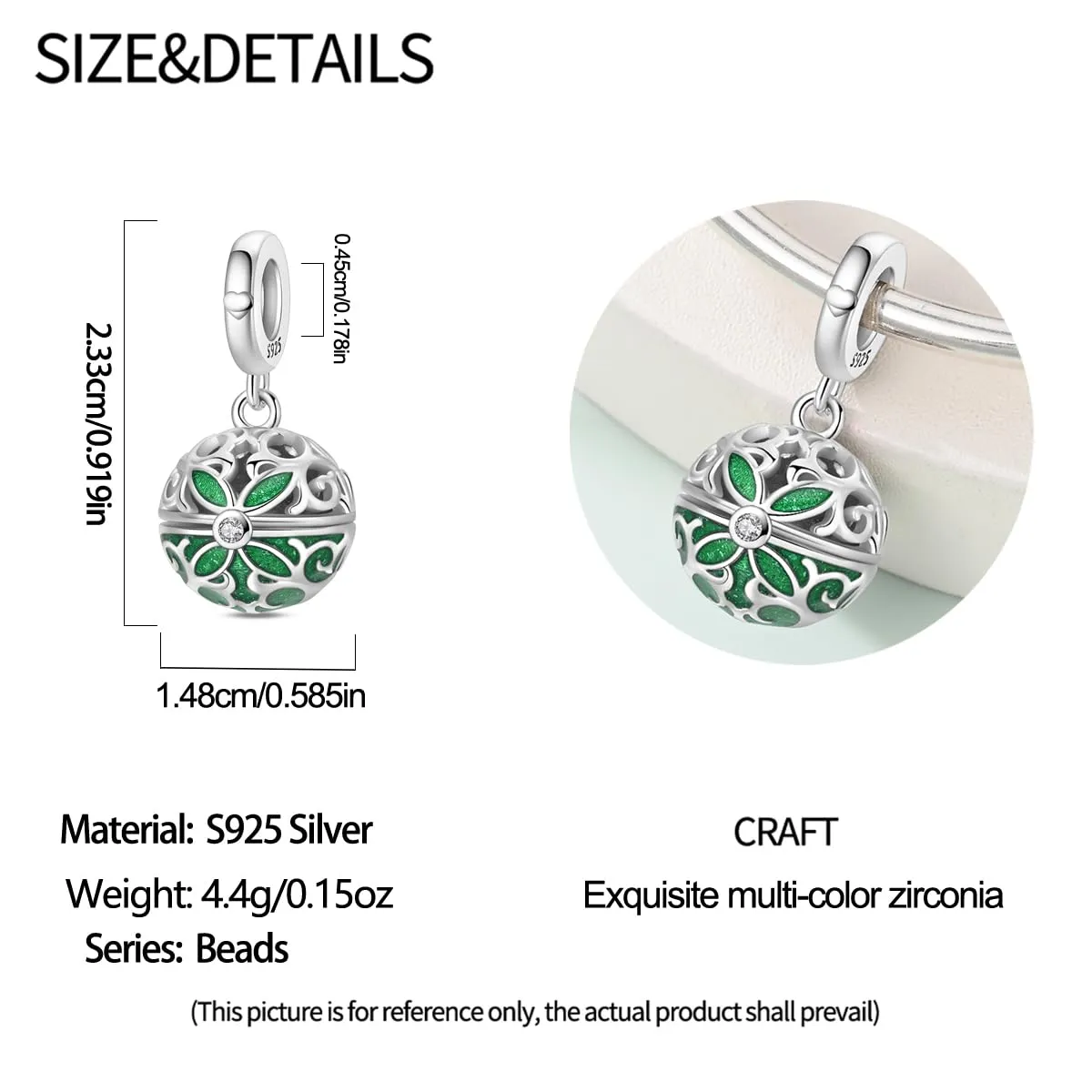 HUIPOJUE Ciondoli in Argento Sterling 925 per Bracciali e Collane Pandora - immagine 2