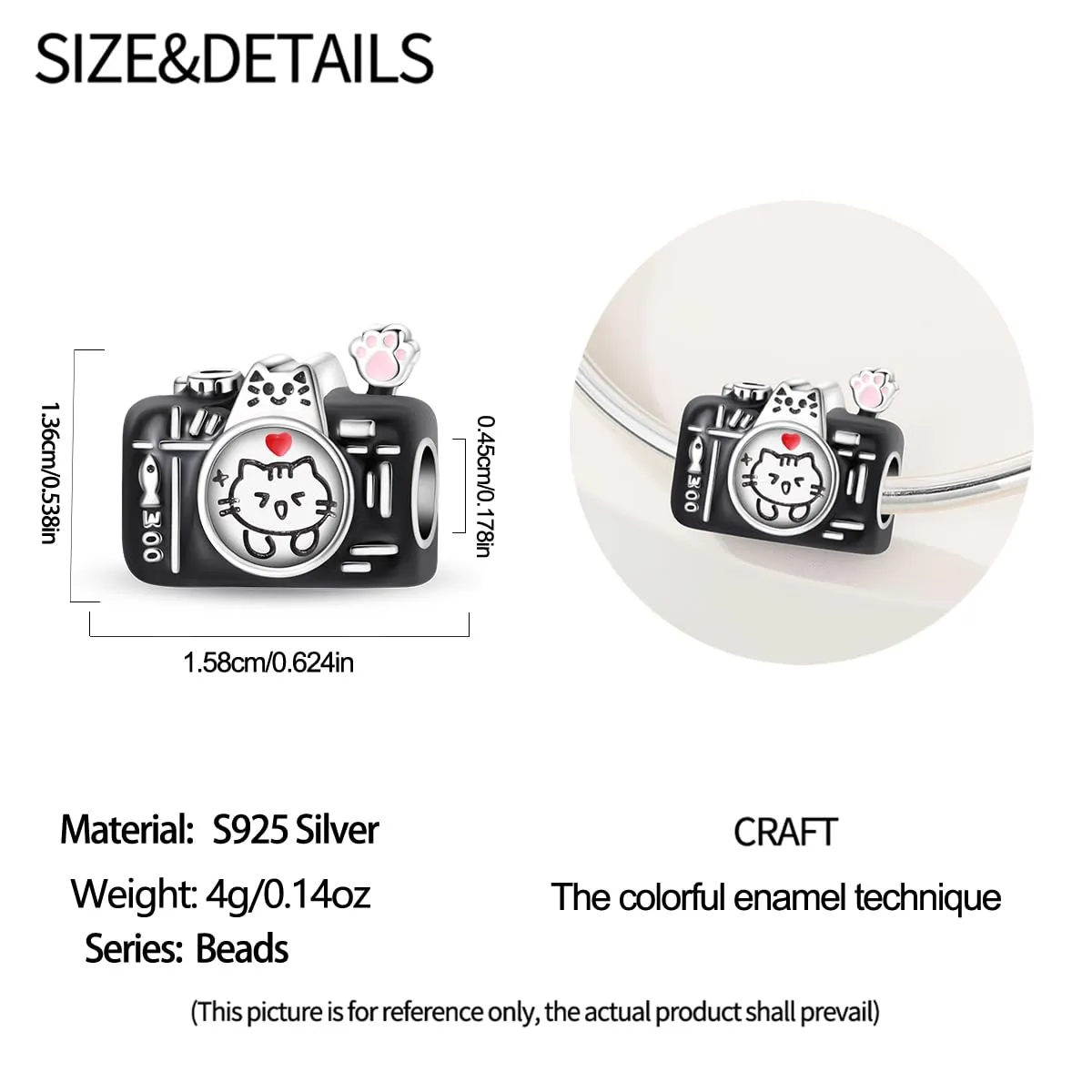 HUIPOJUE Ciondoli in Argento Sterling 925 per Bracciali e Collane Pandora - immagine 2