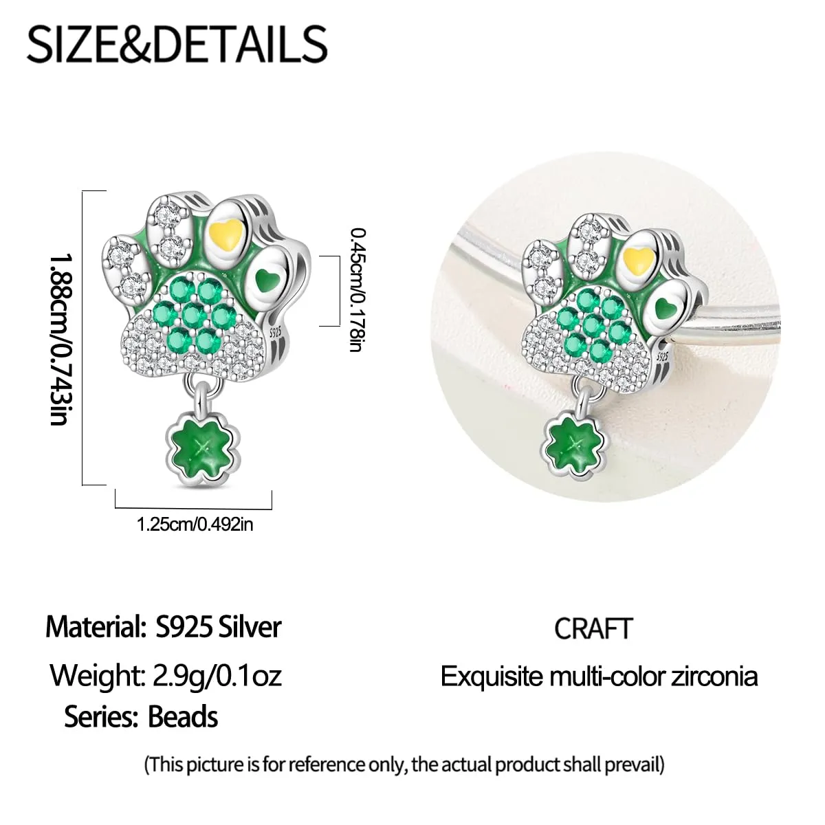 HUIPOJUE Ciondoli in Argento Sterling 925 per Bracciali e Collane Pandora - immagine 2