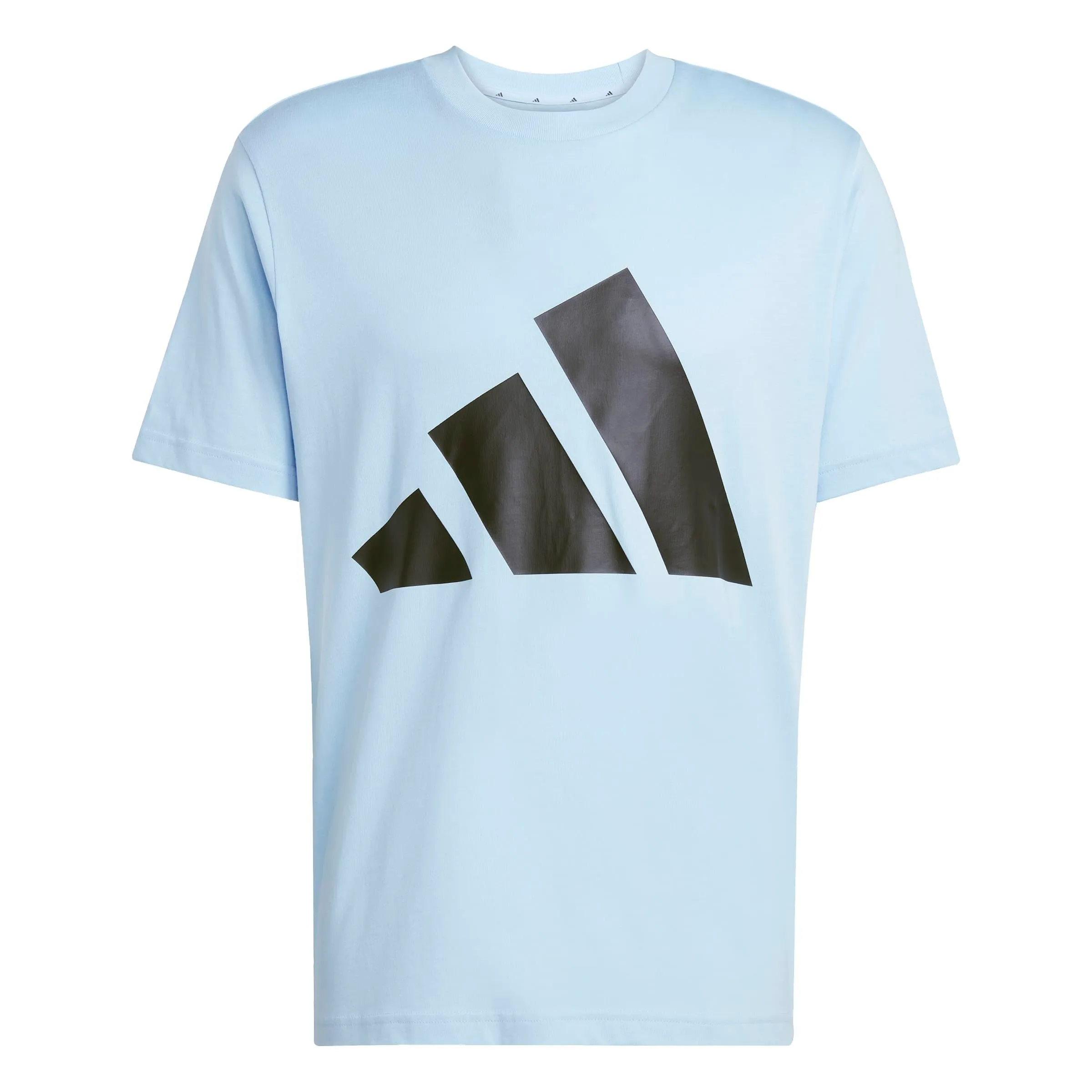 adidas Essentials Big Logo Single Jersey Shirt, Glow Blue/Black, XS - immagine 1