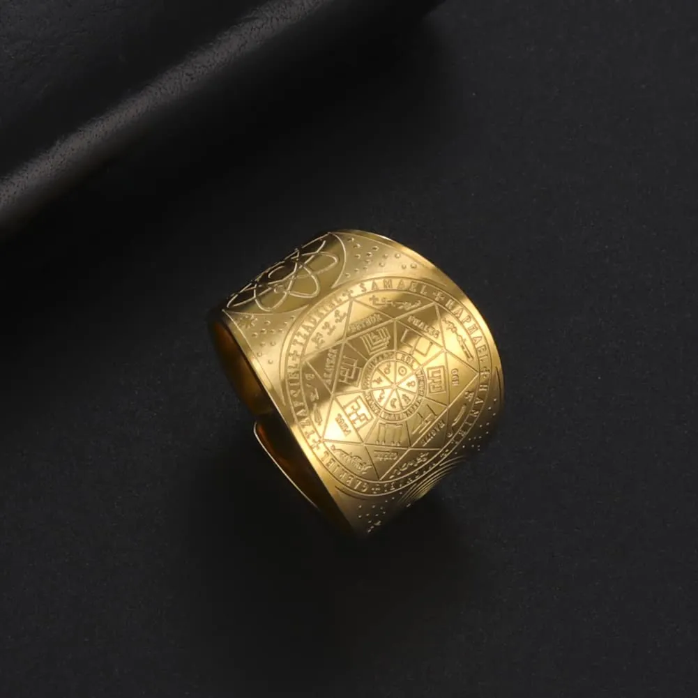LIKGREAT Anello Sigillo dei 7 Arcangeli in Acciaio Inox - immagine 7
