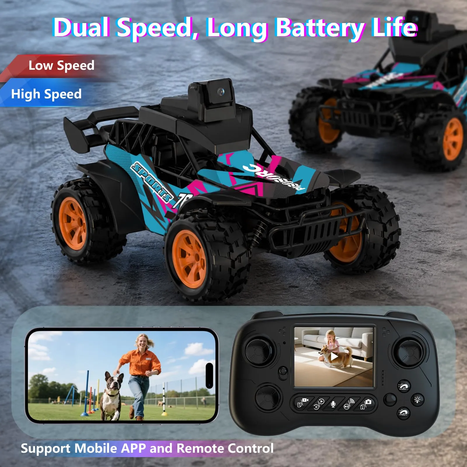 pisosorc Camion RC con Telecamera FPV HD - immagine 4