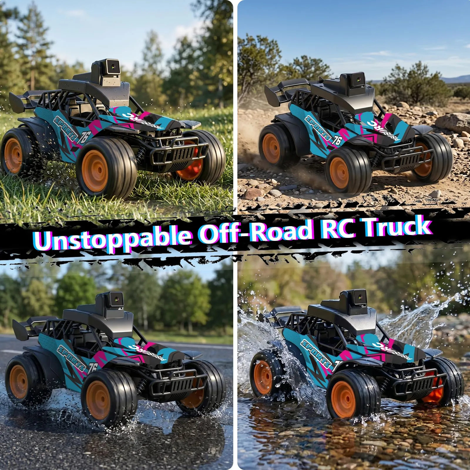 pisosorc Camion RC con Telecamera FPV HD - immagine 5