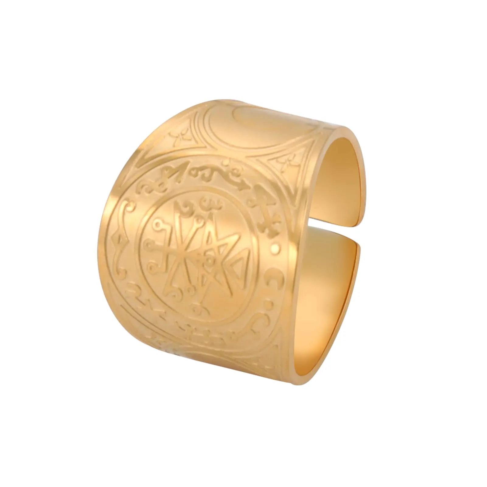 LIKGREAT Sigillo di Lilith Anello Talismano in Acciaio Inossidabile - immagine 1