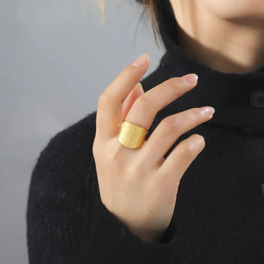 LIKGREAT Sigillo di Lilith Anello Talismano in Acciaio Inossidabile - immagine 6