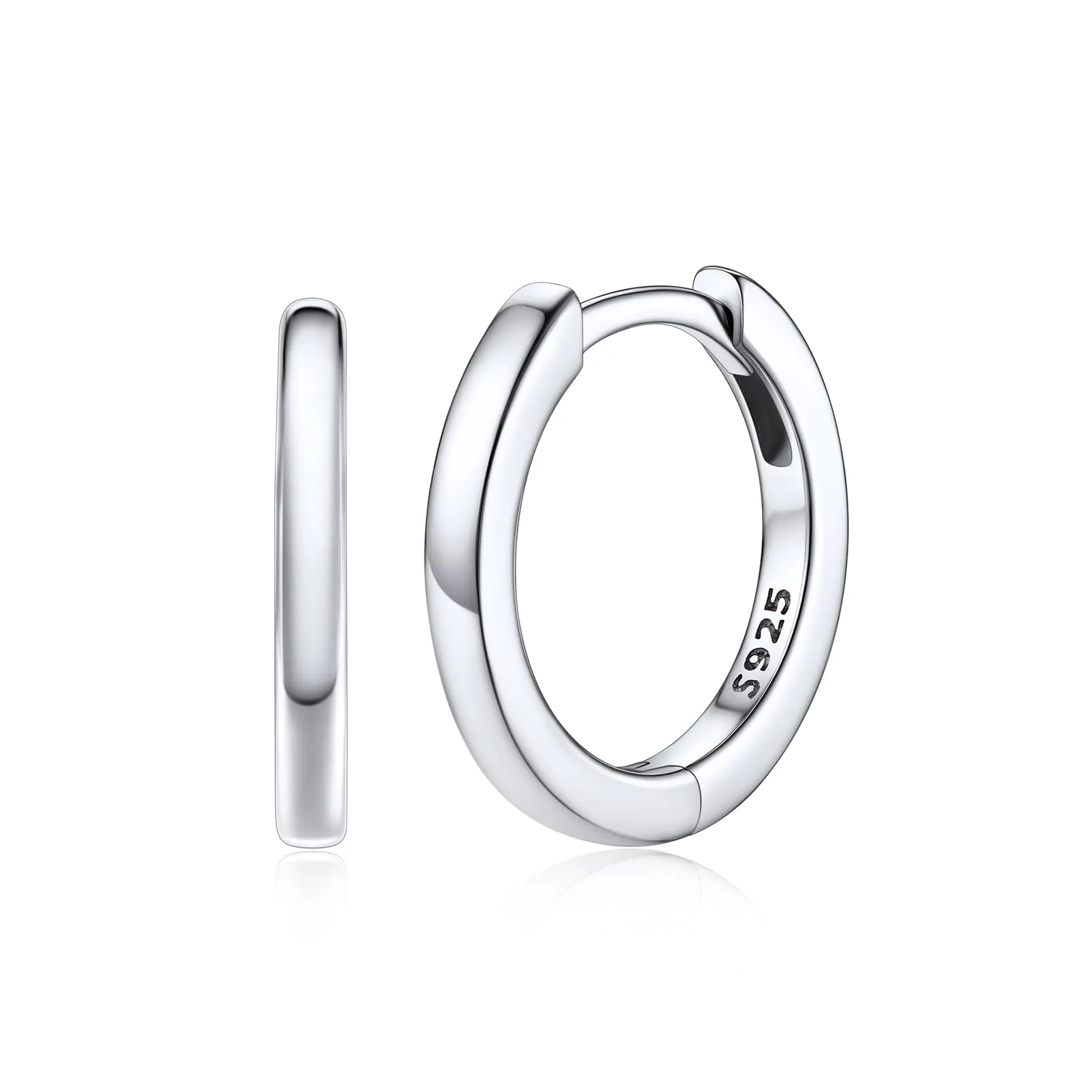 Silvora Orecchini a Cerchio in Argento 925, 10mm - immagine 1