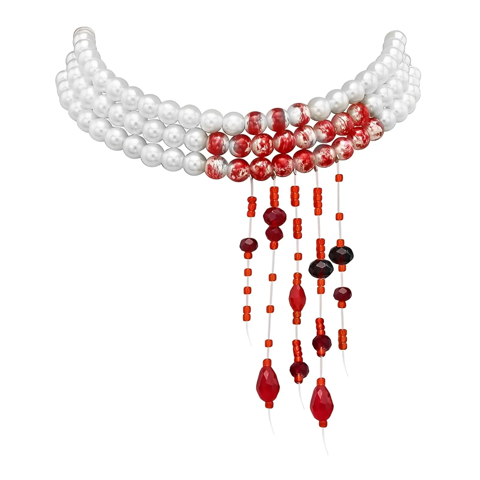 WEINIBAO Collana Perle Sangue per Halloween e Carnevale - immagine 1