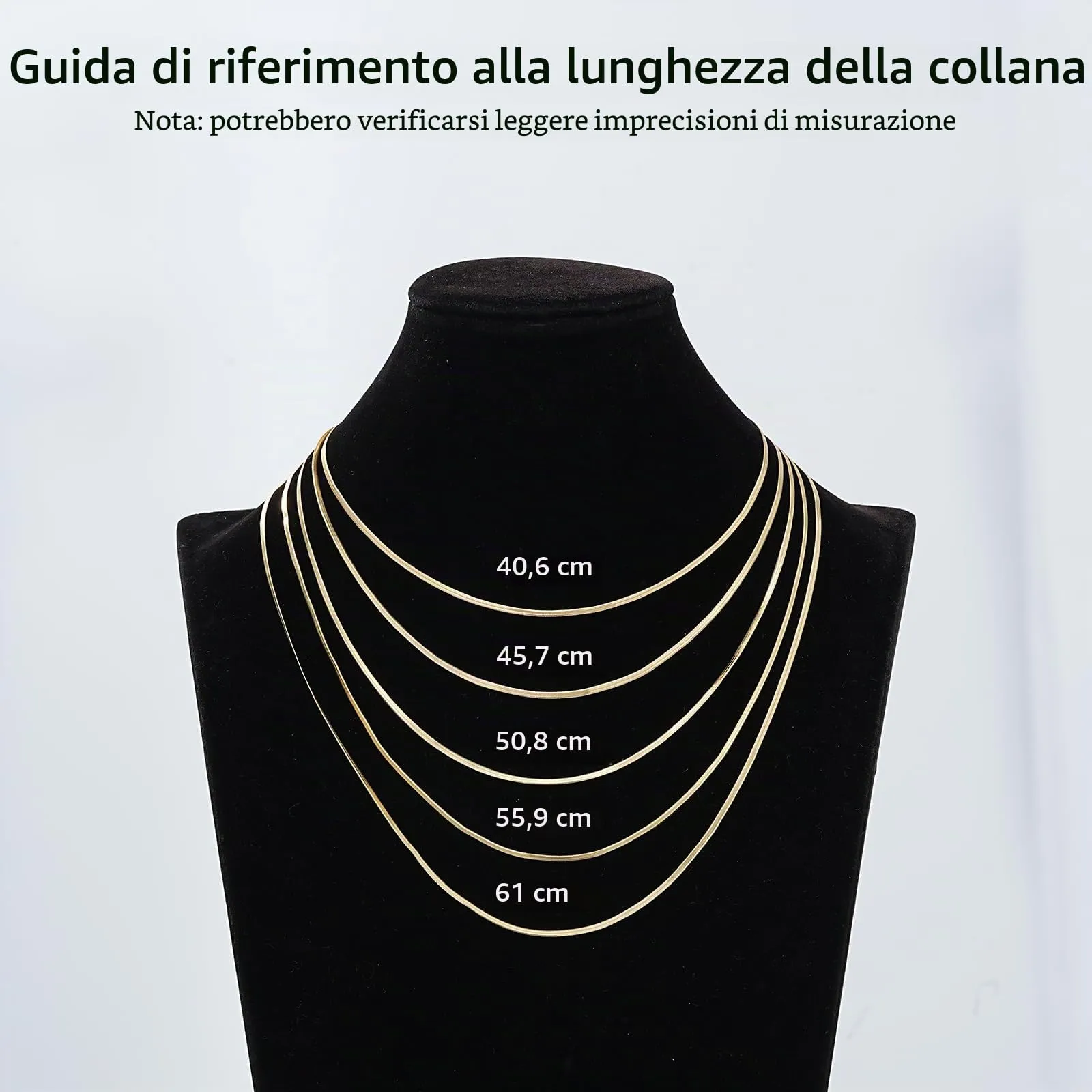 Esmoly Collana a Catena in Argento Placato per Donna, 3mm-18inch - immagine 5