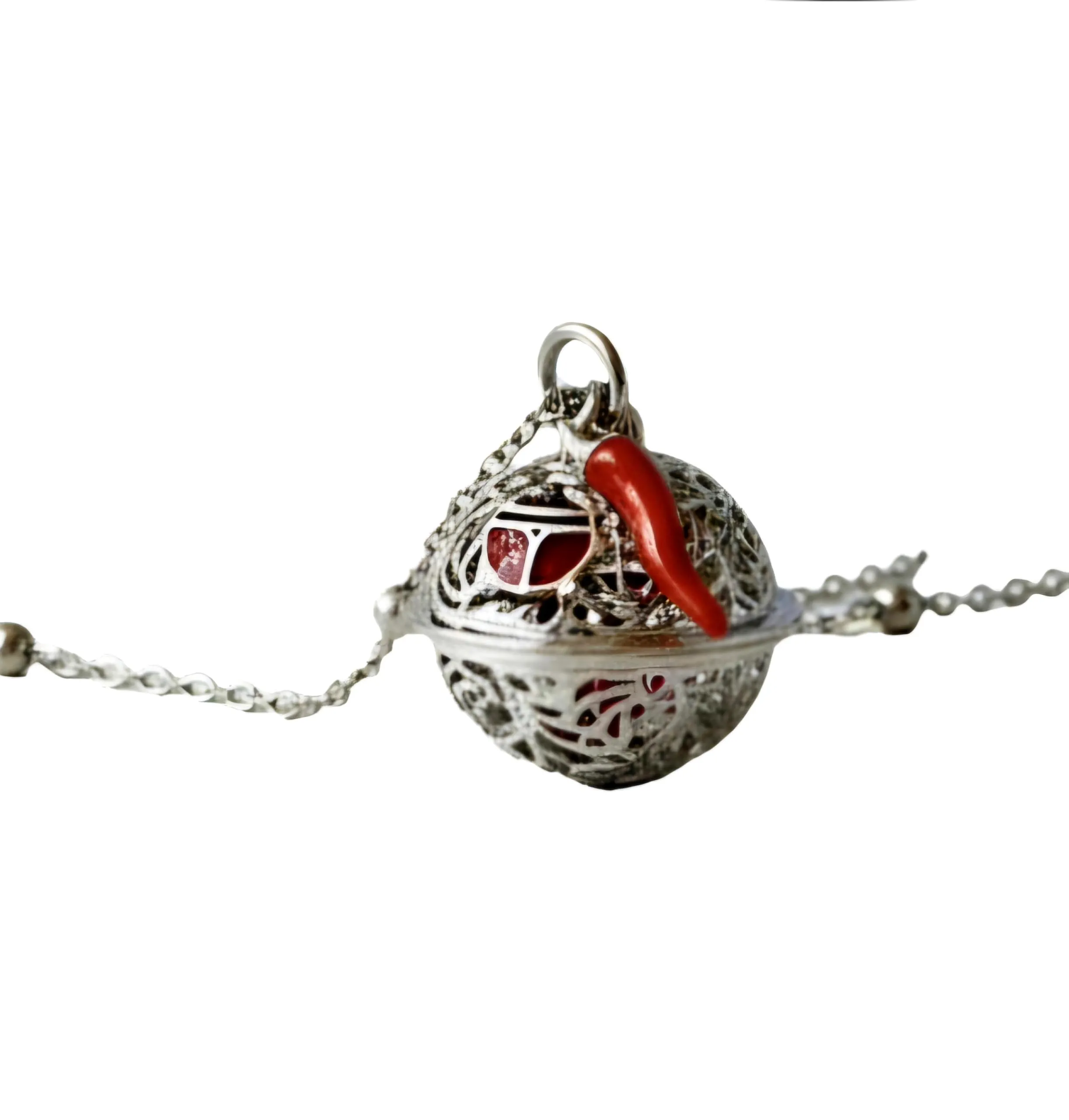 Mavi jewel Collana Chiama Angeli con Ciondolo Sonoro e Charm Coccinella per Future Mamme - immagine 1